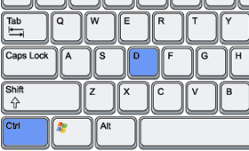 Ctrl + D